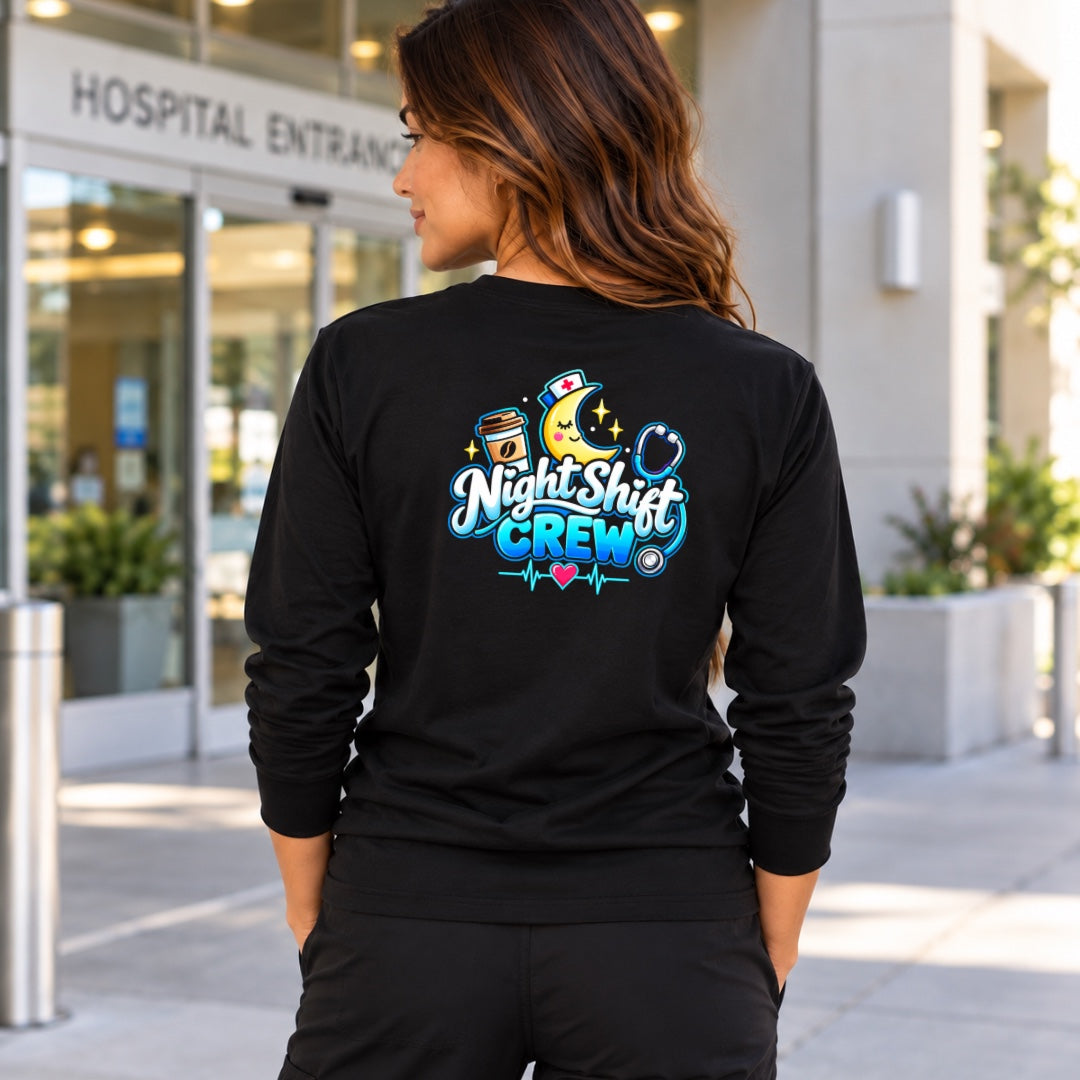 Night Shift Crew long sleeve tee back view