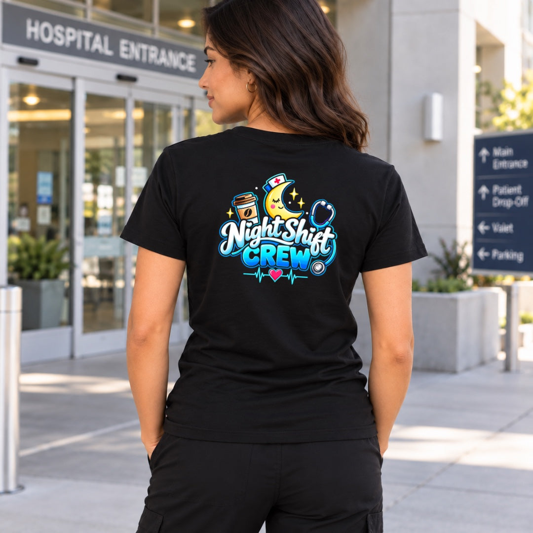 Night Shift Crew short sleeve tee back view